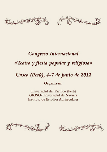 Congreso Internacional Teatro y fiesta popular y religiosa