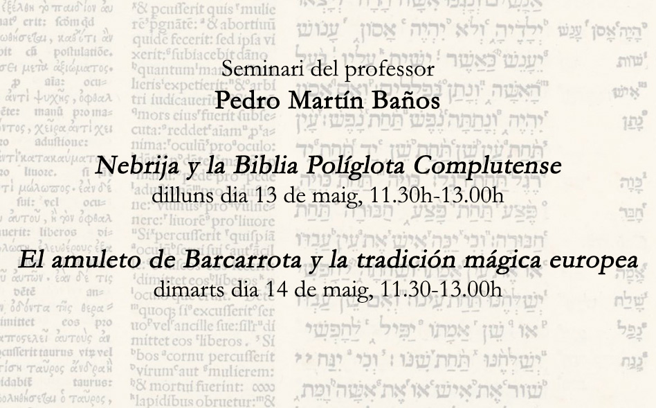 Seminario del profesor Pedro Martín Baños